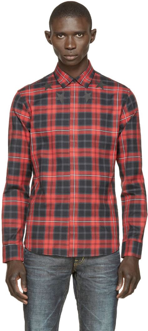 givenchy banded plaid shirt|Men's Givenchy Clothing .